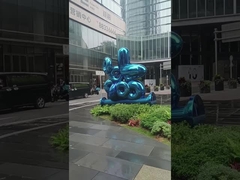 316L SS Çim ve Bahçe heykelleri ve heykelleri Mavi Pişirme Vernikli