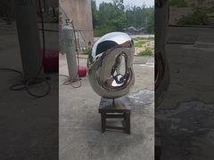 Paslanmaz çelik küçük bahçe heykeli, otel için 1.0m yükseklik iç mekan süsleri